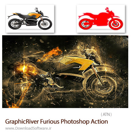 دانلود اکشن فتوشاپ ایجاد افکت خشمگین بر روی تصاویر از گرافیک ریور - GraphicRiver Fire Photoshop Action
