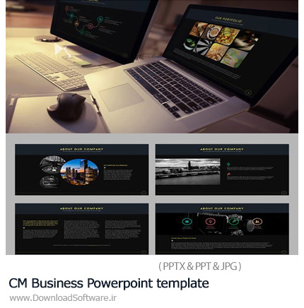 دانلود مجموعه قالب های آماده تجاری پاورپوینت - CM Business Powerpoint template