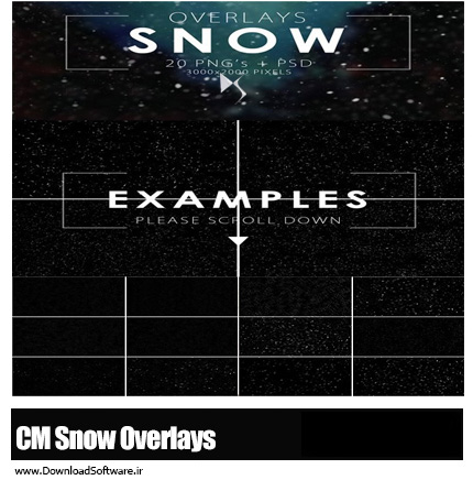 دانلود تصاویر کلیپ آرت بارش برف - CM Snow Overlays