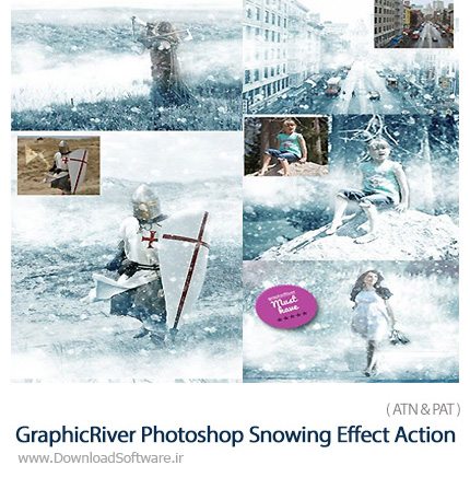 دانلود اکشن فتوشاپ ایجاد افکت زمستان بر روی تصاویر از گرافیک ریور - GraphicRiver Winter Is Coming Photoshop Snowing Effect Action