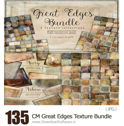 دانلود مجموعه تصاویر تکسچر گرانج با طرح های متنوع - CM Great Edges Texture Bundle