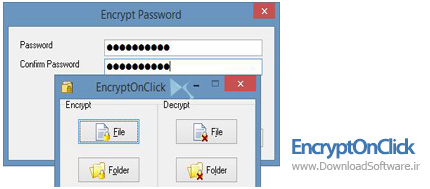 دانلود EncryptOnClick نرم افزار رمزگذاری بر روی فایل ها