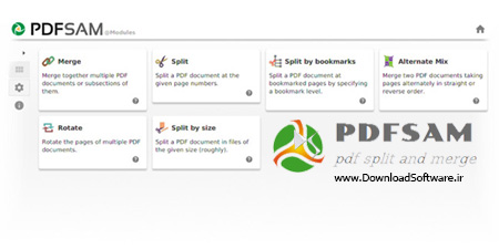 دانلود PDFsam -PDF Split and Merge برنامه تقسیم و ادغام و چرخش PDF