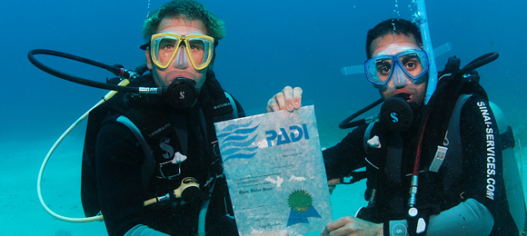 PADI Water Diver sceen