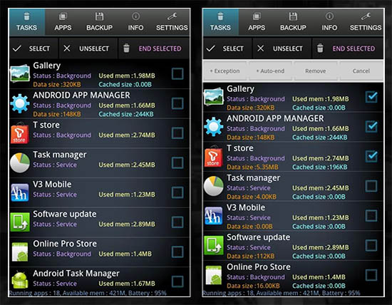 Task Manager screen
