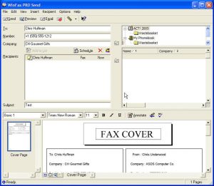 WinFax screenshot