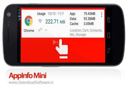 دانلود AppInfo Mini – نمایش اطلاعات برنامه ها در نوار اعلان اندروید