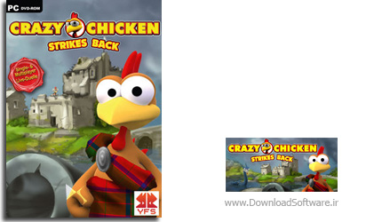 دانلود بازی کم حجم Crazy Chicken Strikes Back برای کامپیوتر