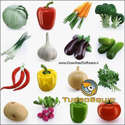 دانلود تصاویر سه بعدی میوه ها TurboSquid Collection of Vegetables