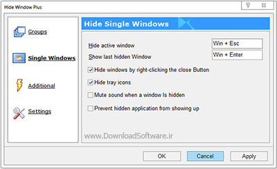 دانلود Hide Window Plus نرم افزار مخفی کردن نرم افزارهای در حال اجرا
