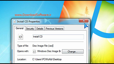 آموزش رایت فایل ایمیج iso در ویندوز 7