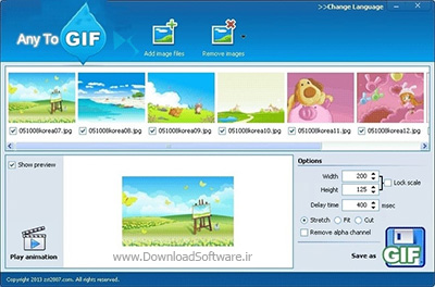 دانلود Any to GIF + portable نرم افزار ابزار کار با فایل های GIF