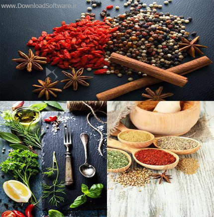دانلود تصاویر ادویه جات و ترشیجات و گیاهان دارویی