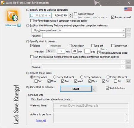 دانلود WakeupOnStandBy نرم افزار روشن نمودن خودکار رایانه