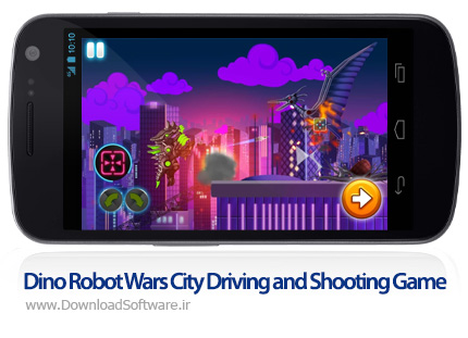 دانلود Dino Robot Wars: City Driving and Shooting Game